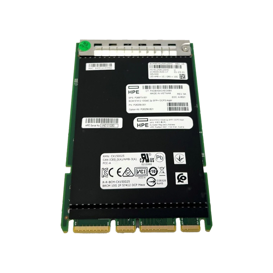 Broadcom BCM57412 Ethernet 10Gb 2‑port SFP+ OCP3 Adapter for HPE